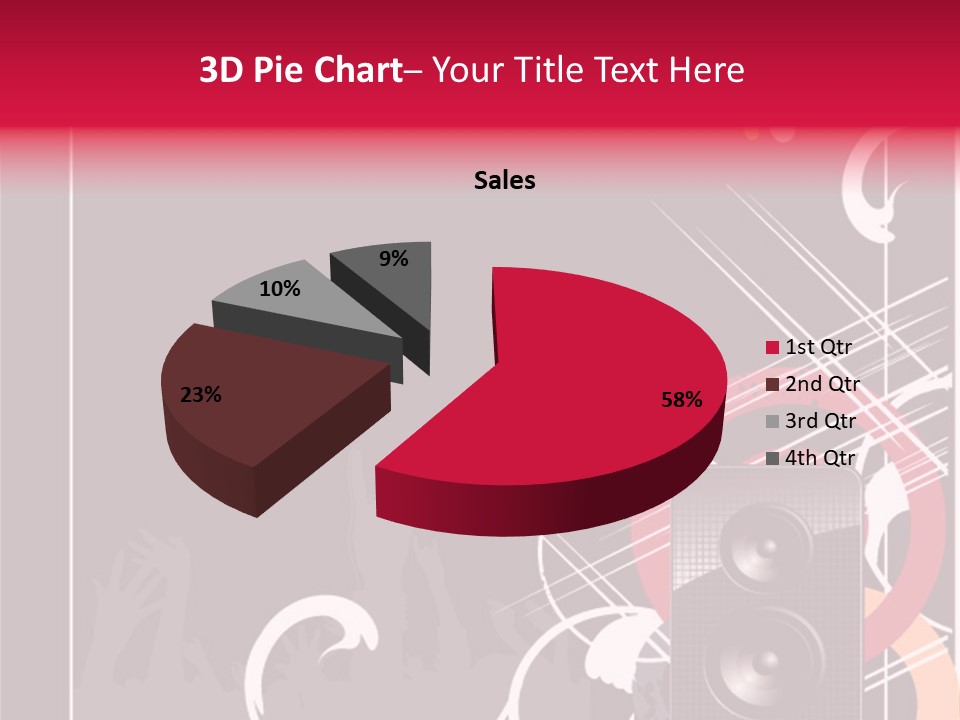 A Black And Red Flyer With Speakers PowerPoint Template