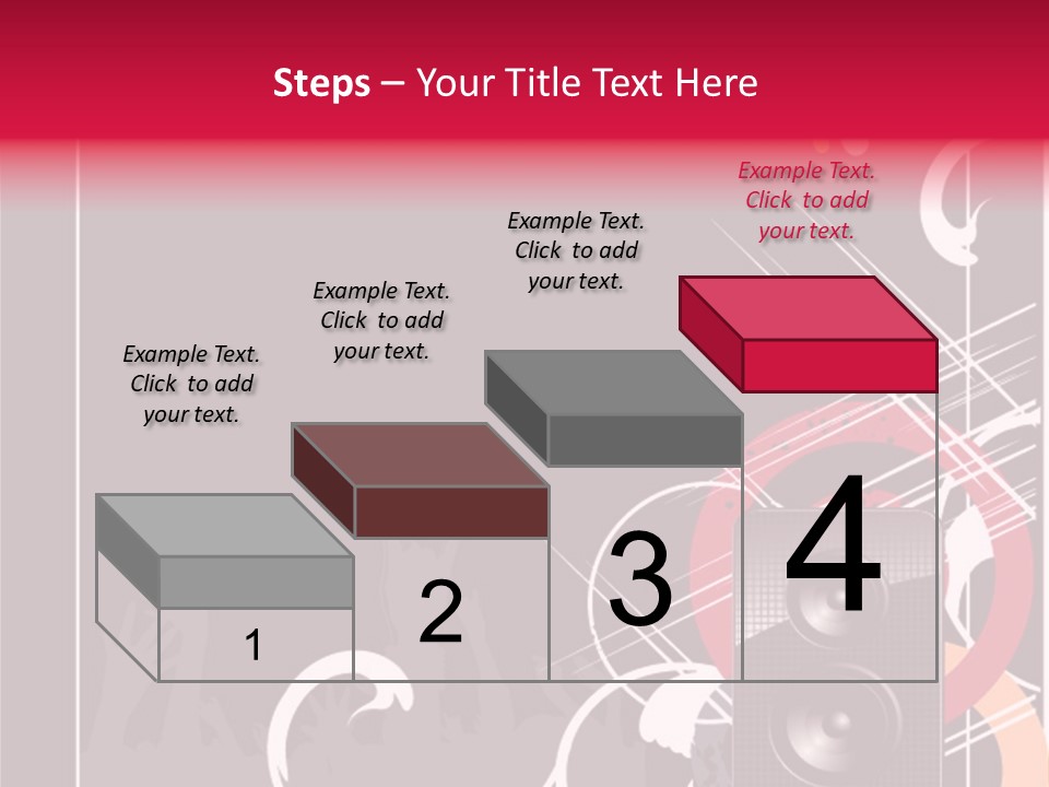 A Black And Red Flyer With Speakers PowerPoint Template