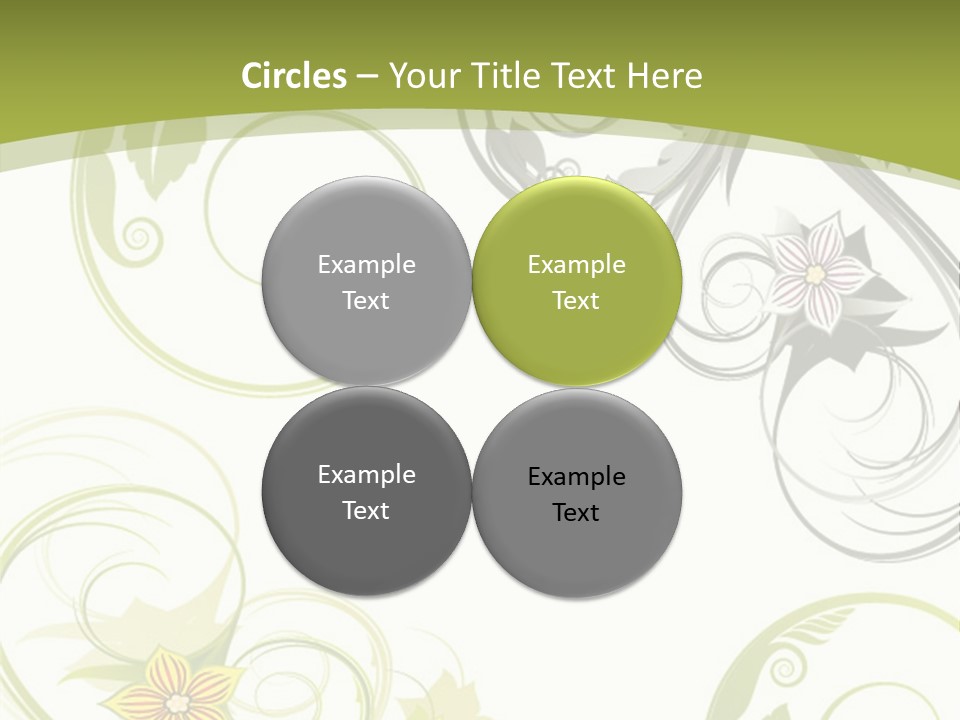A Green And White Floral Powerpoint Presentation PowerPoint Template