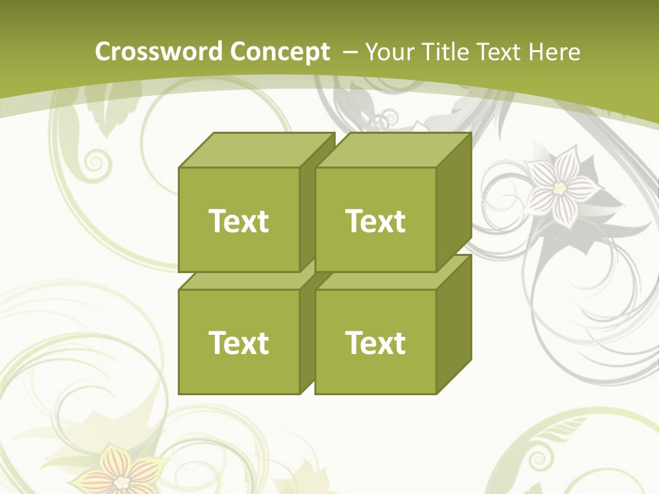 A Green And White Floral Powerpoint Presentation PowerPoint Template