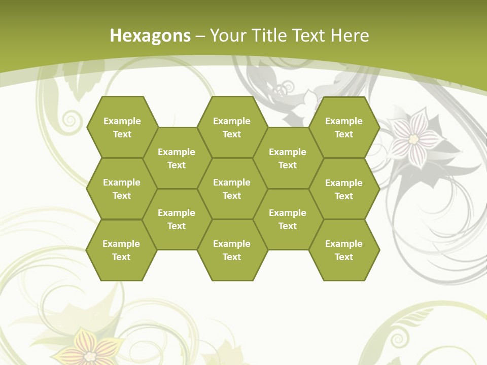 A Green And White Floral Powerpoint Presentation PowerPoint Template