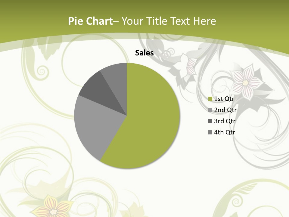 A Green And White Floral Powerpoint Presentation PowerPoint Template
