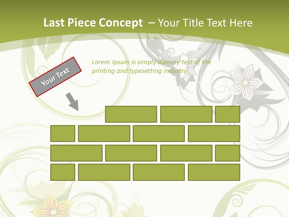 A Green And White Floral Powerpoint Presentation PowerPoint Template