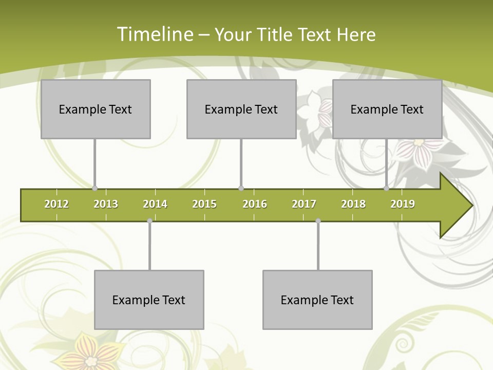 A Green And White Floral Powerpoint Presentation PowerPoint Template
