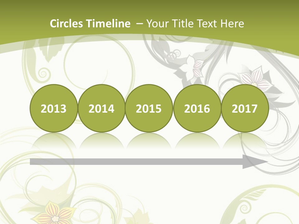 A Green And White Floral Powerpoint Presentation PowerPoint Template
