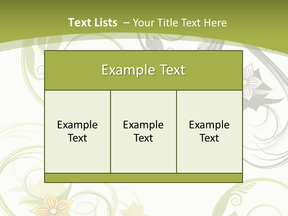 A Green And White Floral Powerpoint Presentation PowerPoint Template