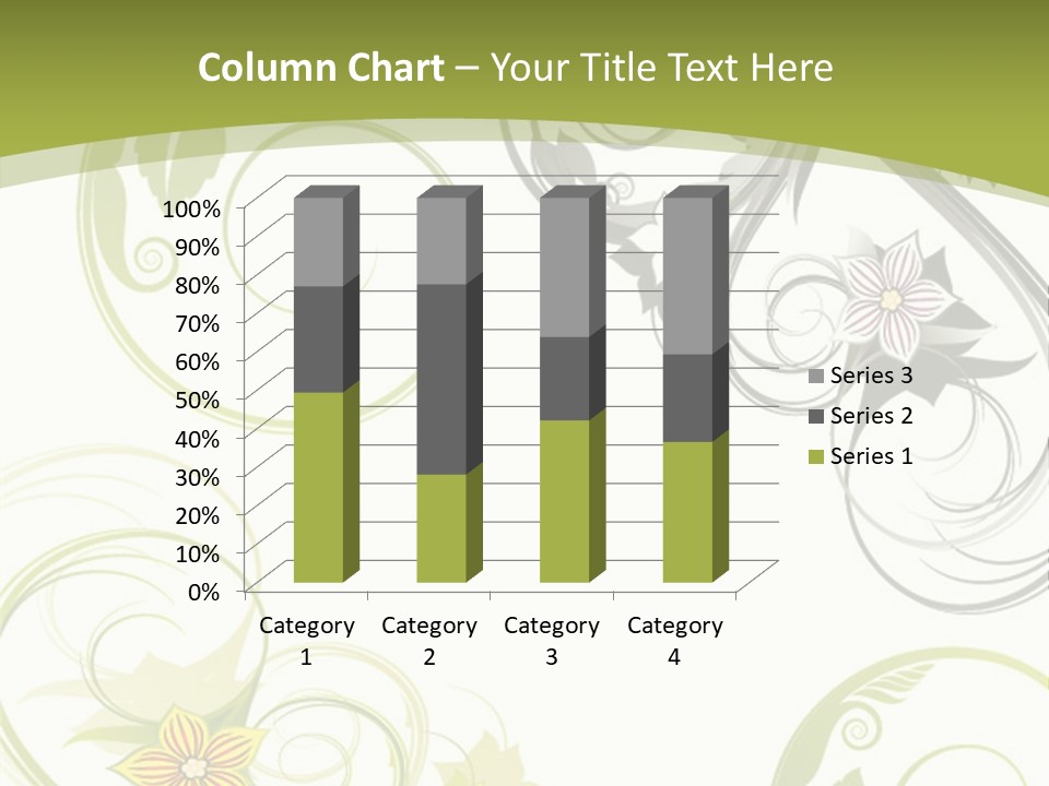 A Green And White Floral Powerpoint Presentation PowerPoint Template