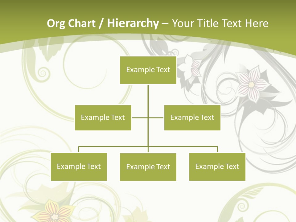 A Green And White Floral Powerpoint Presentation PowerPoint Template