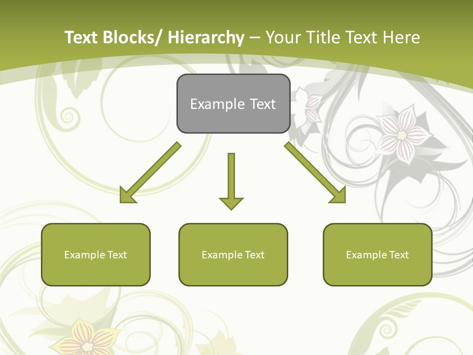 A Green And White Floral Powerpoint Presentation PowerPoint Template