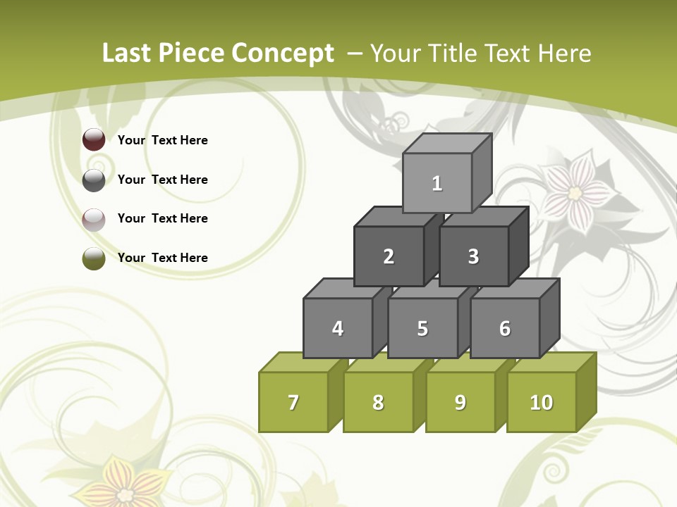 A Green And White Floral Powerpoint Presentation PowerPoint Template