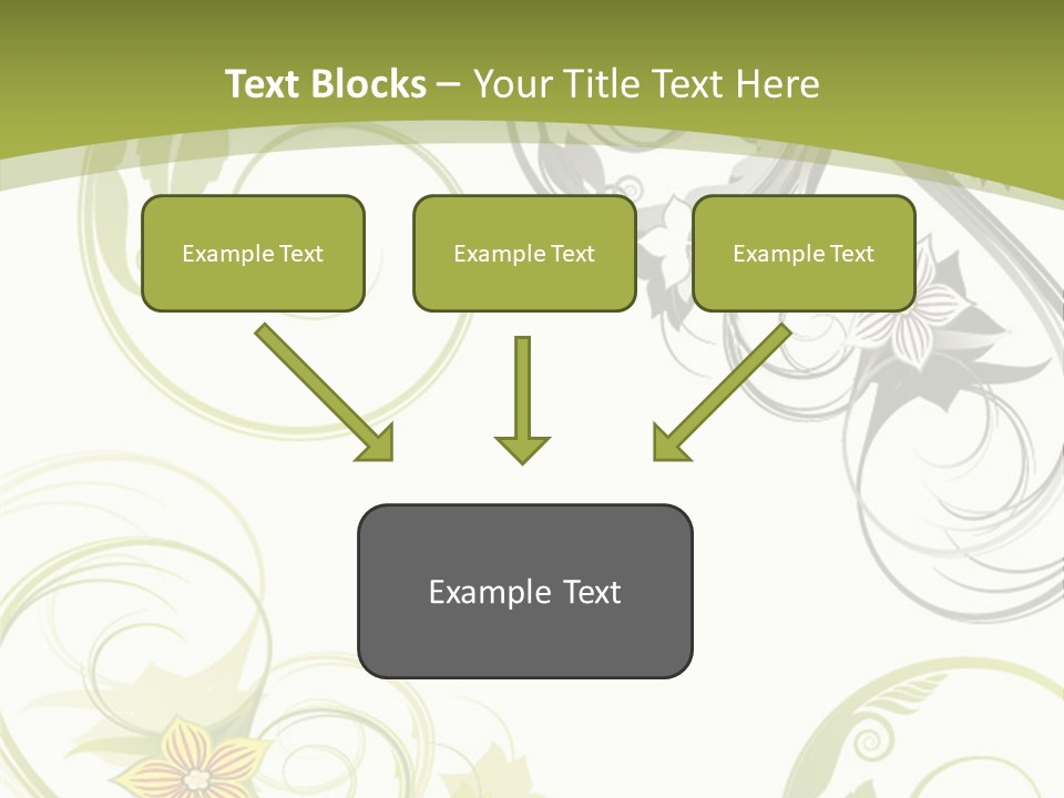 A Green And White Floral Powerpoint Presentation PowerPoint Template