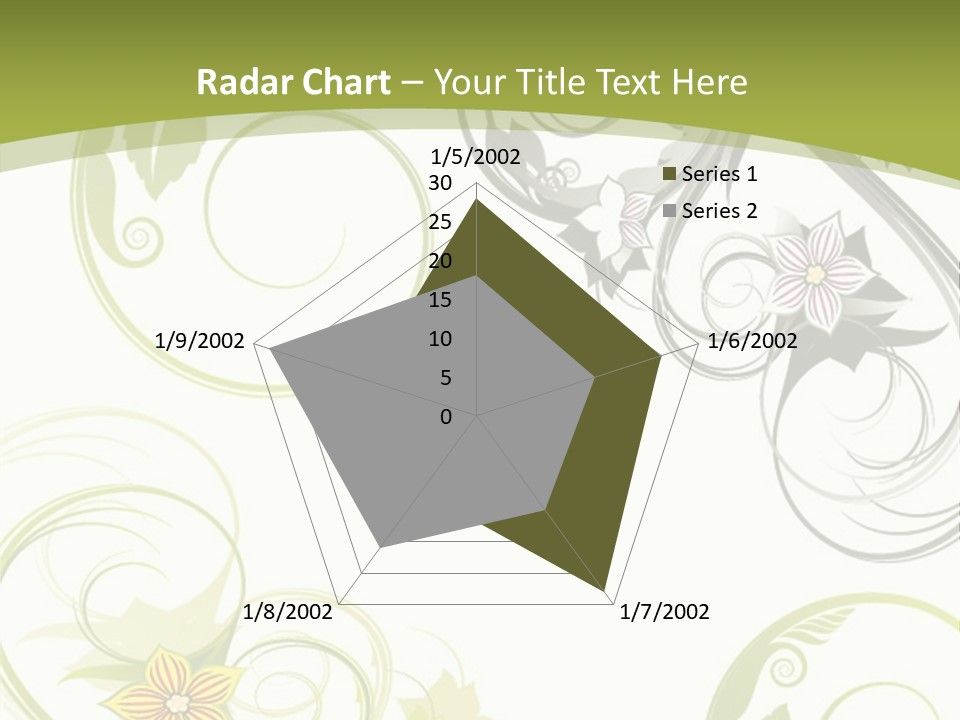 A Green And White Floral Powerpoint Presentation PowerPoint Template