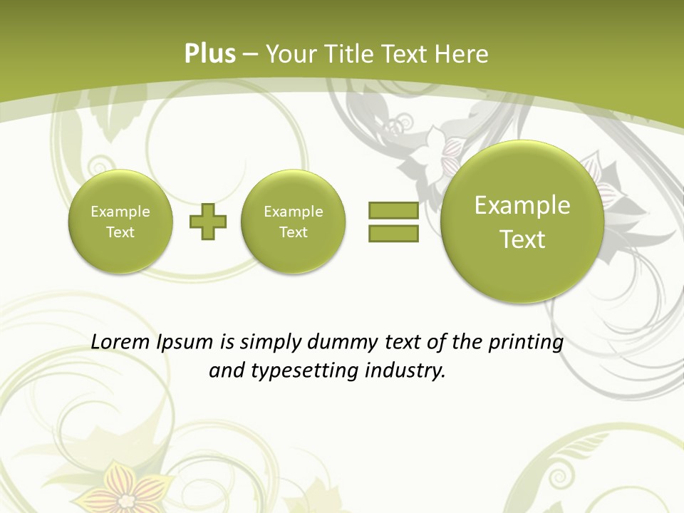 A Green And White Floral Powerpoint Presentation PowerPoint Template