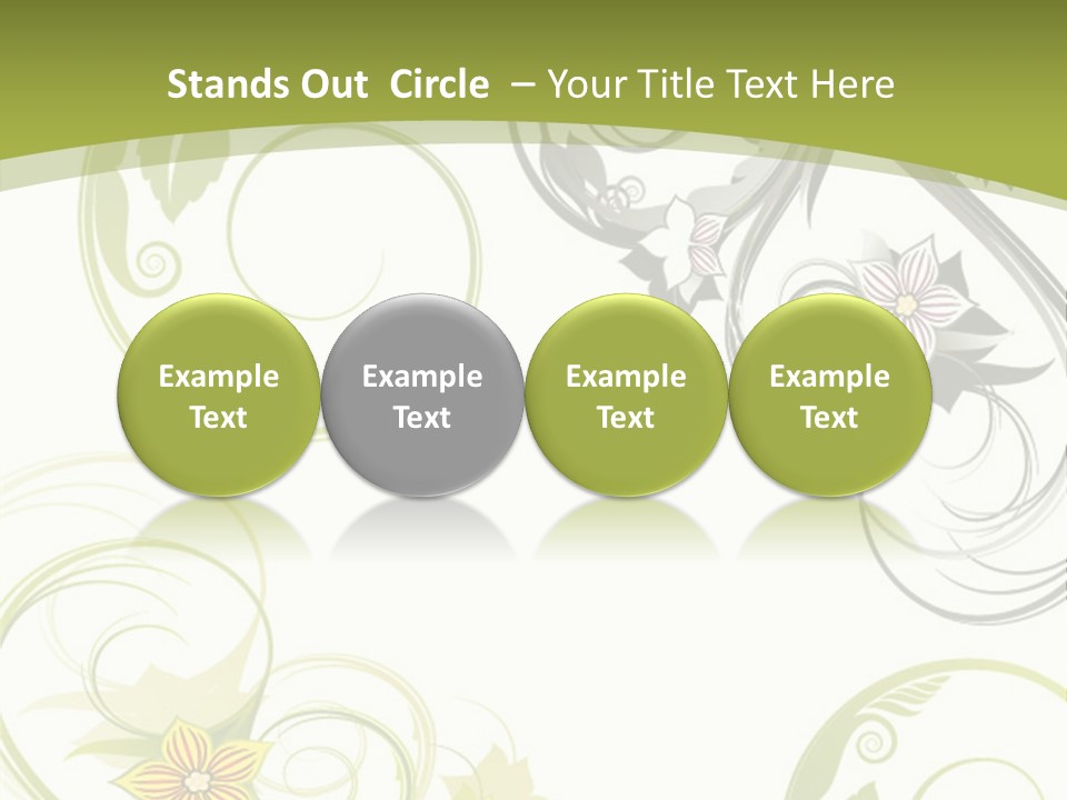 A Green And White Floral Powerpoint Presentation PowerPoint Template