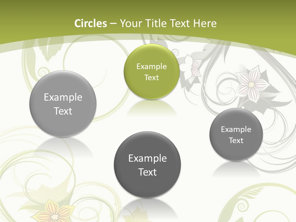 A Green And White Floral Powerpoint Presentation PowerPoint Template