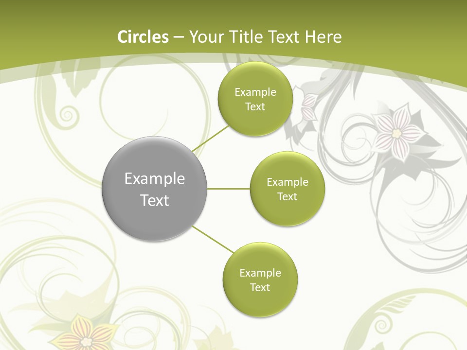 A Green And White Floral Powerpoint Presentation PowerPoint Template