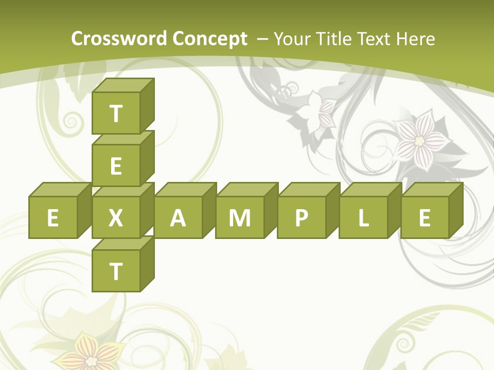 A Green And White Floral Powerpoint Presentation PowerPoint Template