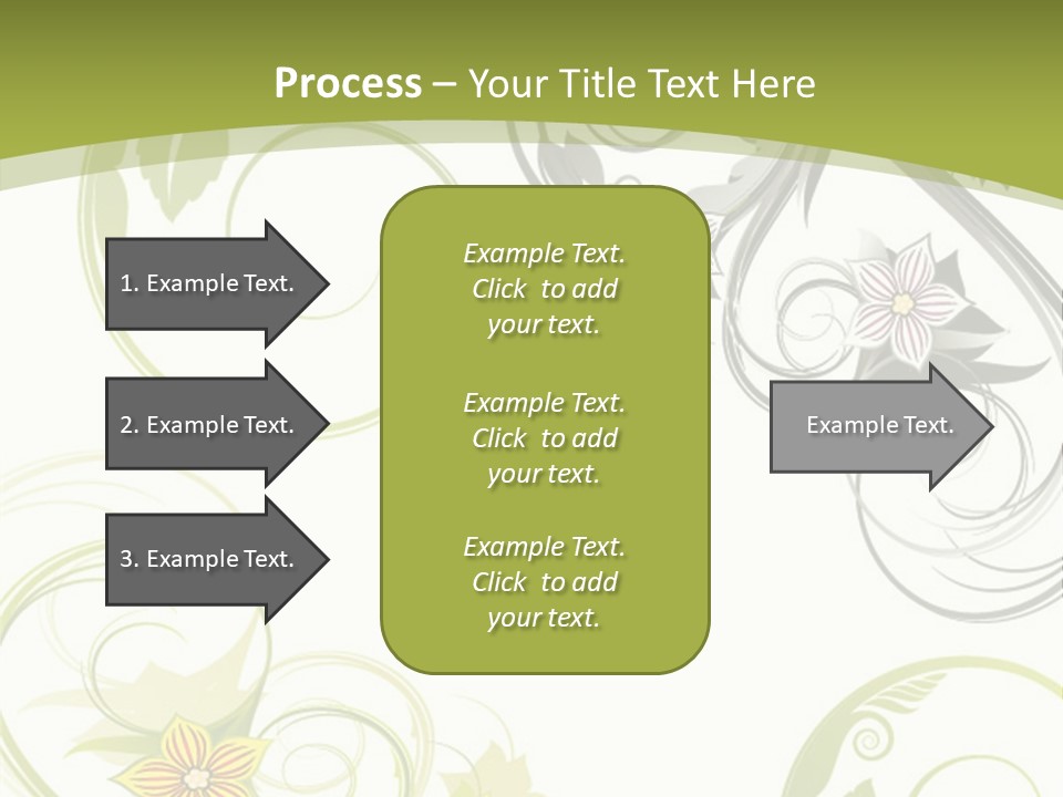 A Green And White Floral Powerpoint Presentation PowerPoint Template