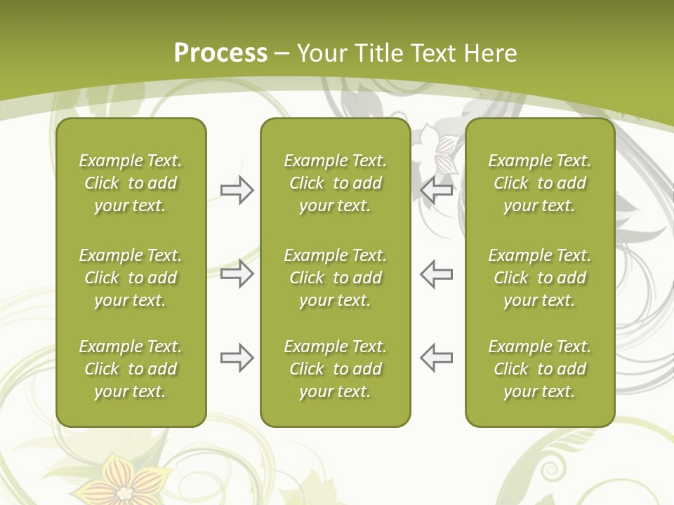 A Green And White Floral Powerpoint Presentation PowerPoint Template