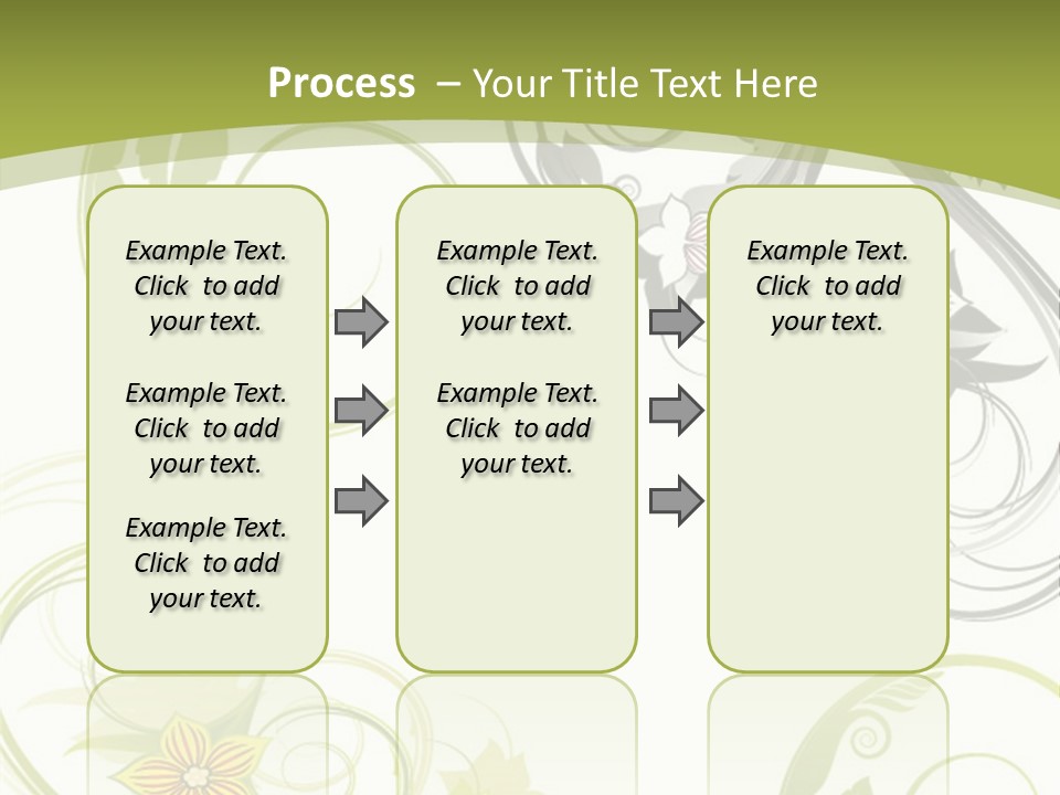 A Green And White Floral Powerpoint Presentation PowerPoint Template