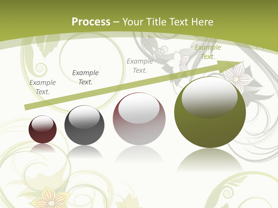 A Green And White Floral Powerpoint Presentation PowerPoint Template