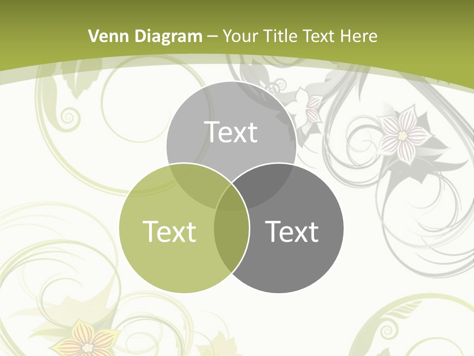 A Green And White Floral Powerpoint Presentation PowerPoint Template
