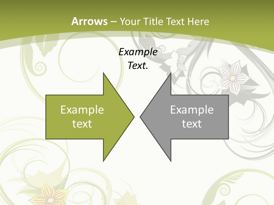 A Green And White Floral Powerpoint Presentation PowerPoint Template