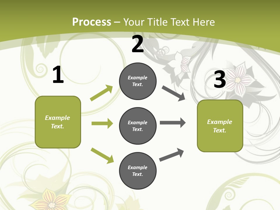 A Green And White Floral Powerpoint Presentation PowerPoint Template