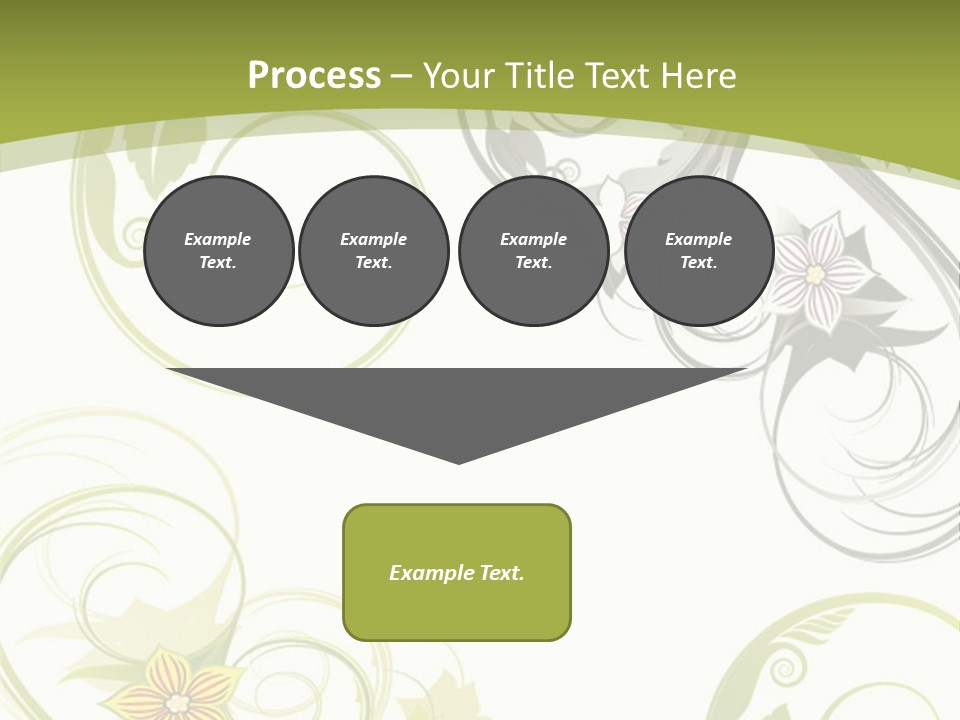 A Green And White Floral Powerpoint Presentation PowerPoint Template