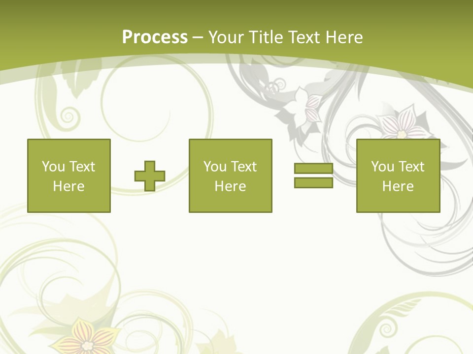 A Green And White Floral Powerpoint Presentation PowerPoint Template