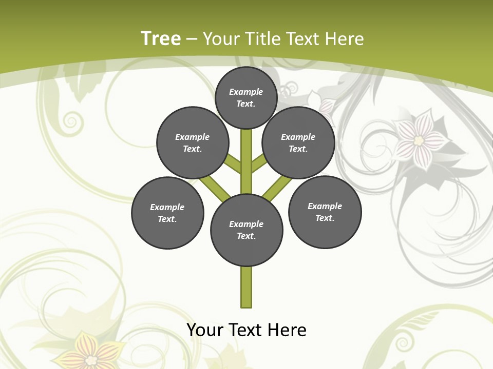 A Green And White Floral Powerpoint Presentation PowerPoint Template