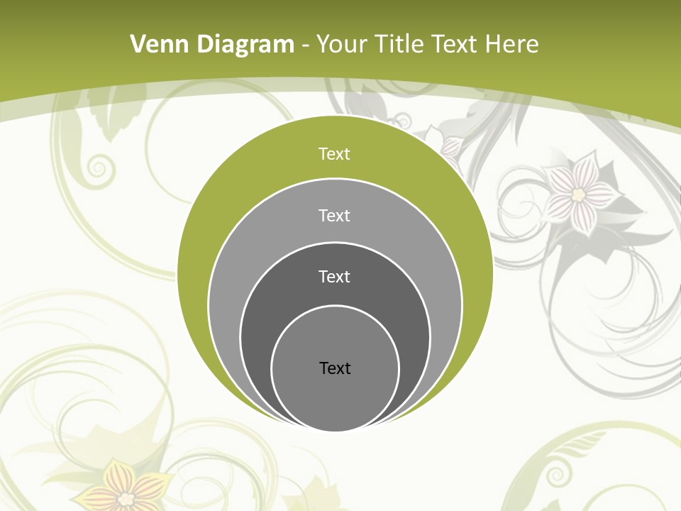 A Green And White Floral Powerpoint Presentation PowerPoint Template