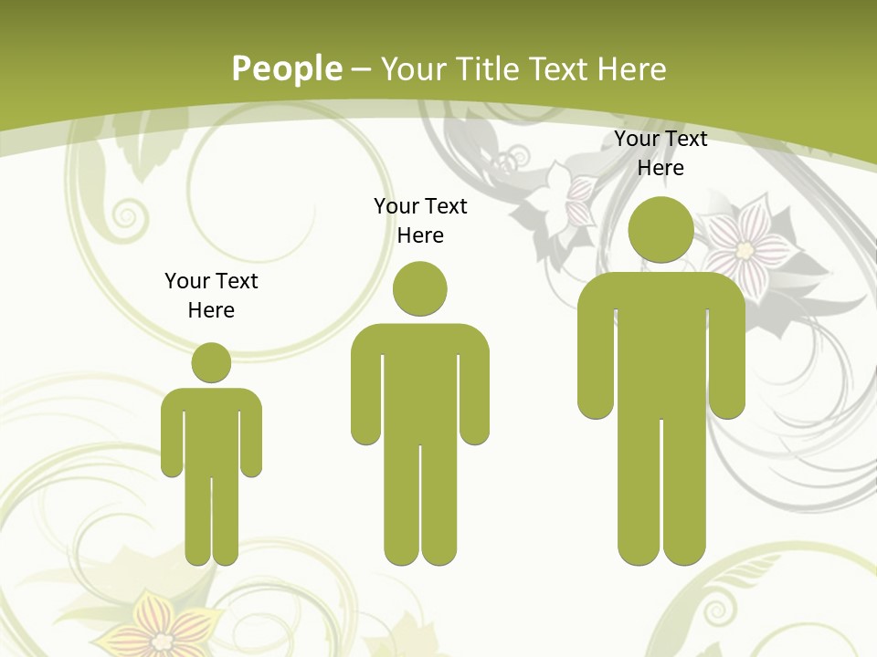 A Green And White Floral Powerpoint Presentation PowerPoint Template