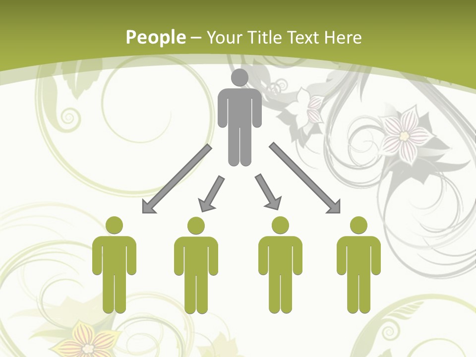 A Green And White Floral Powerpoint Presentation PowerPoint Template