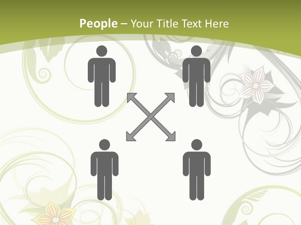 A Green And White Floral Powerpoint Presentation PowerPoint Template