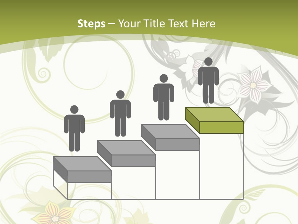 A Green And White Floral Powerpoint Presentation PowerPoint Template