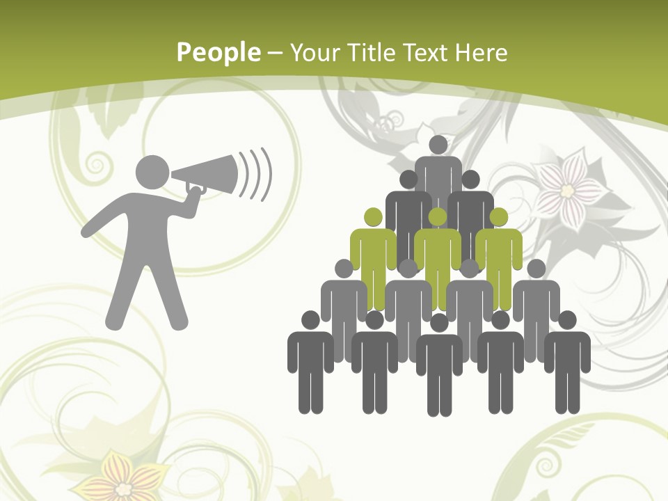 A Green And White Floral Powerpoint Presentation PowerPoint Template