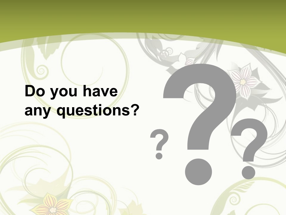 A Green And White Floral Powerpoint Presentation PowerPoint Template