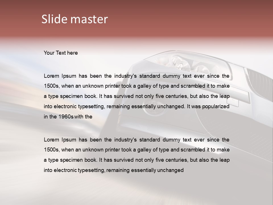 Transportation Automotive Rush PowerPoint Template