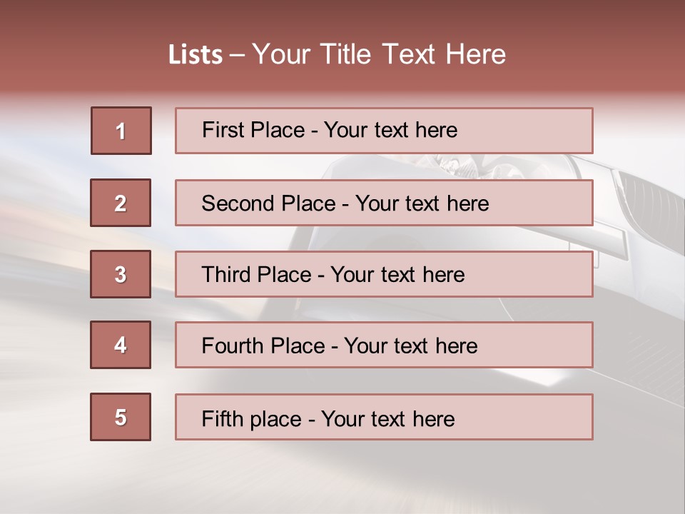 Transportation Automotive Rush PowerPoint Template