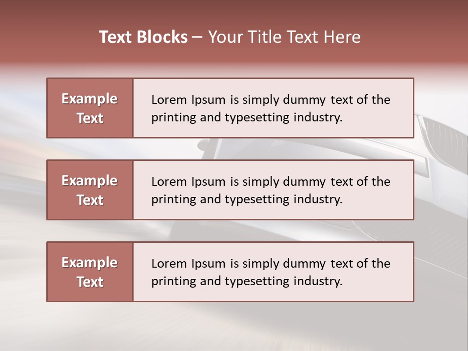 Transportation Automotive Rush PowerPoint Template