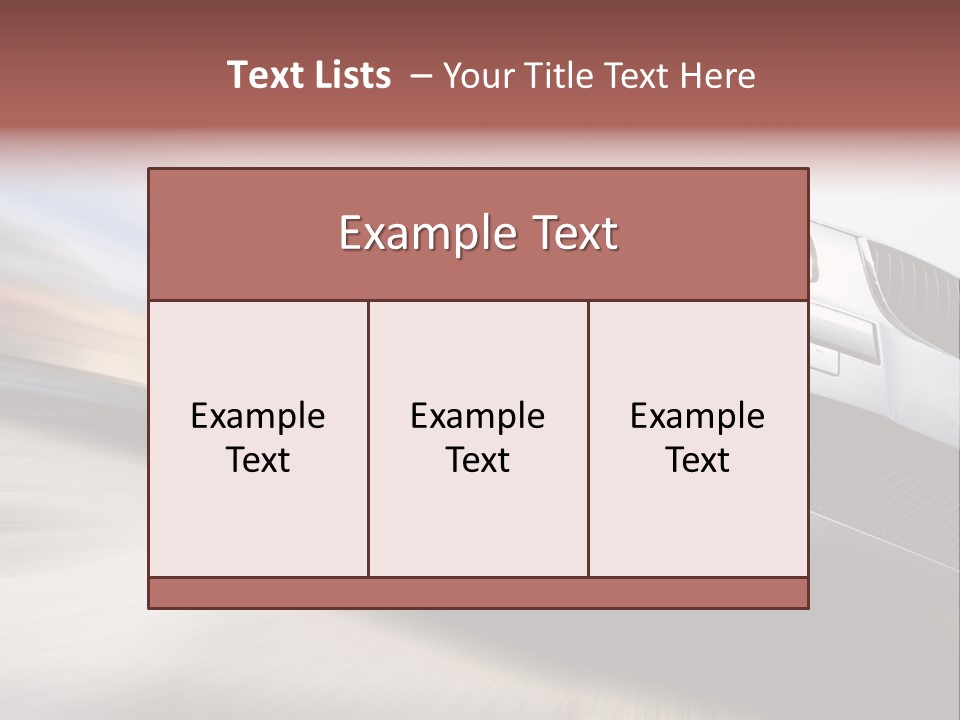 Transportation Automotive Rush PowerPoint Template