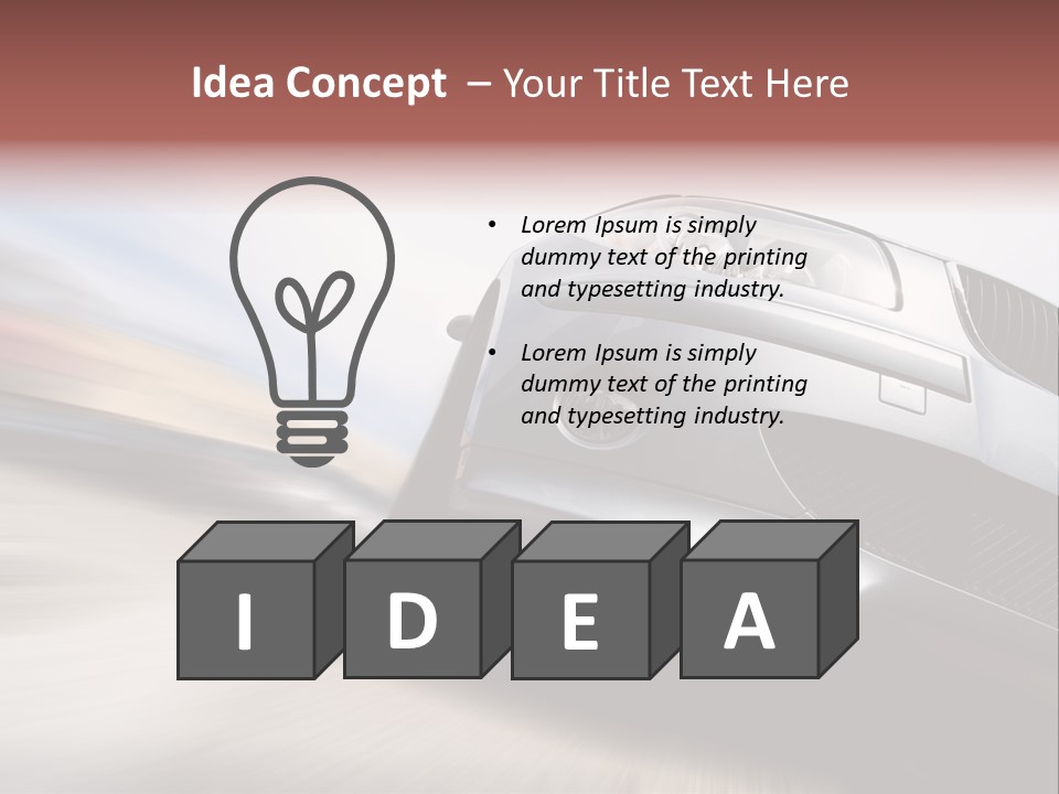 Transportation Automotive Rush PowerPoint Template