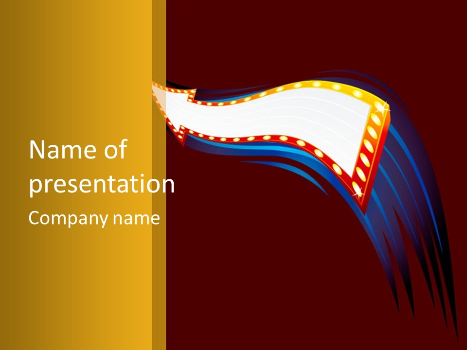 Cinema Casino Billboard PowerPoint Template