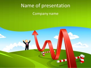 Sky Arrow Aim PowerPoint Template