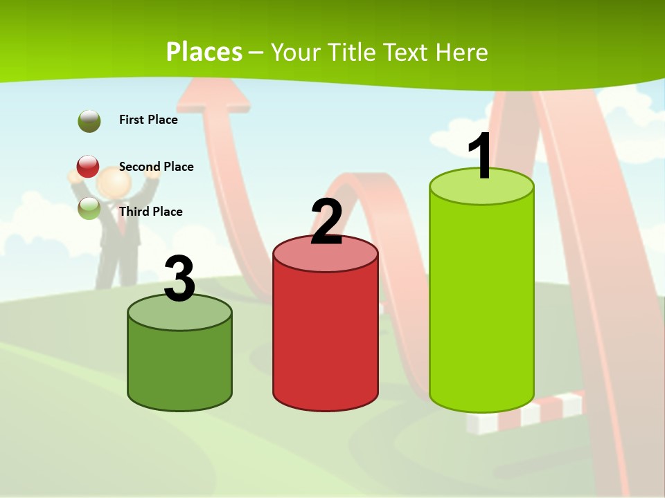 Sky Arrow Aim PowerPoint Template