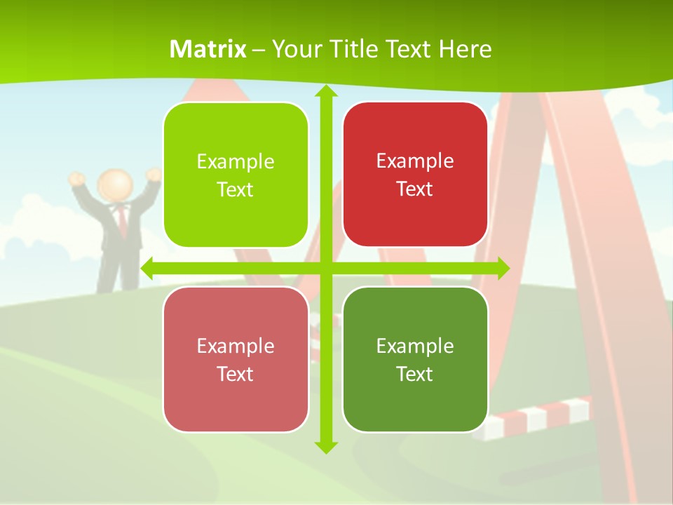 Sky Arrow Aim PowerPoint Template