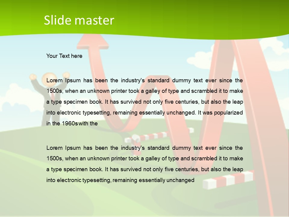 Sky Arrow Aim PowerPoint Template