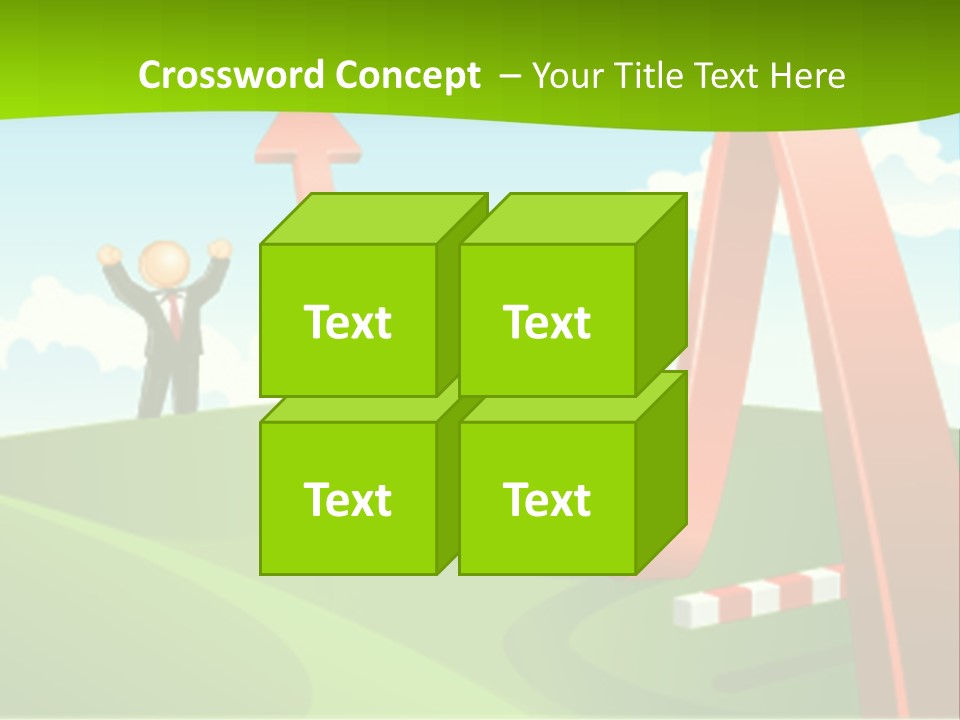 Sky Arrow Aim PowerPoint Template