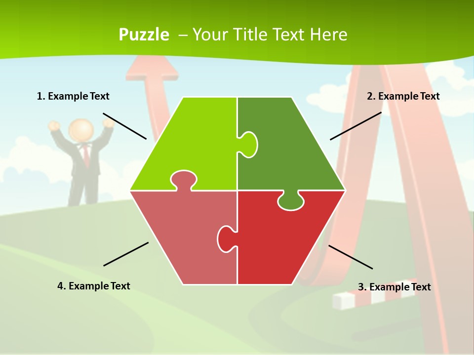 Sky Arrow Aim PowerPoint Template